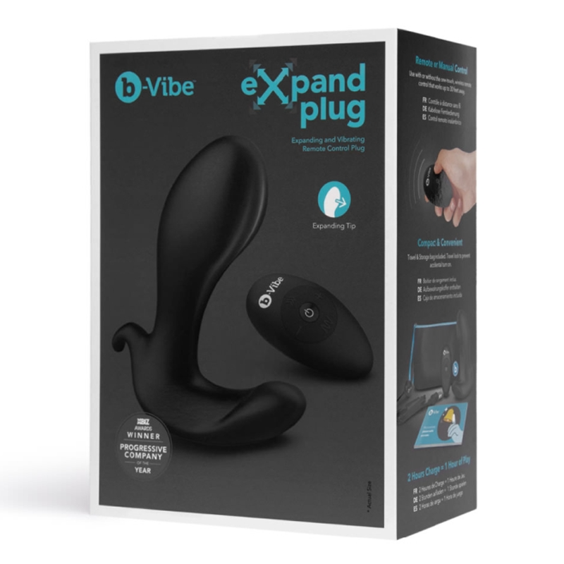 b-Vibe Expand Plug – Inflatable Vibrating Anal Plug with Remote