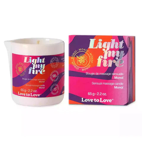 LOVE TO LOVE – Light My Fire Massage Candle – Monoï (65 g / 2.2 oz)