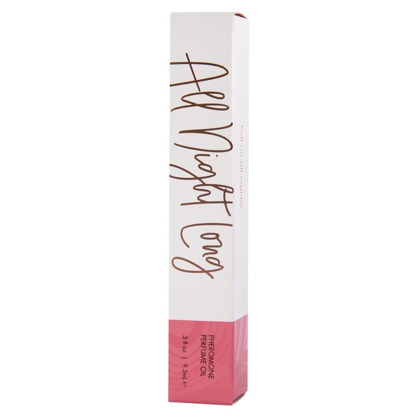 Roll-on bottle of CG All Night Long Pheromone Perfume Oil with elegant packaging – 0.3oz / 9.2mL