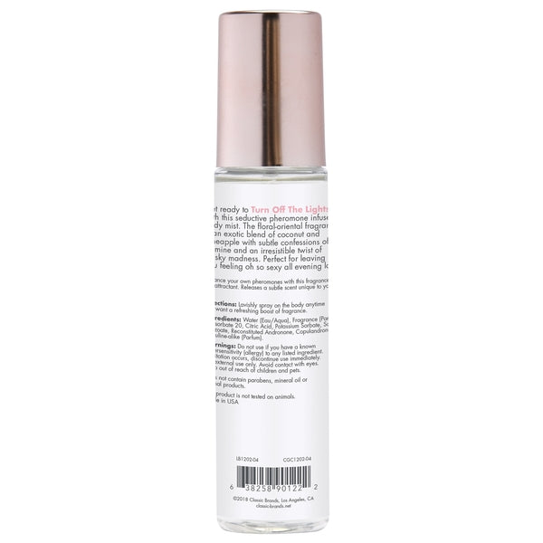 CG Turn Off The Lights Fragrance Body Mist with Pheromones - Floral - Oriental 3.5oz | 103mL