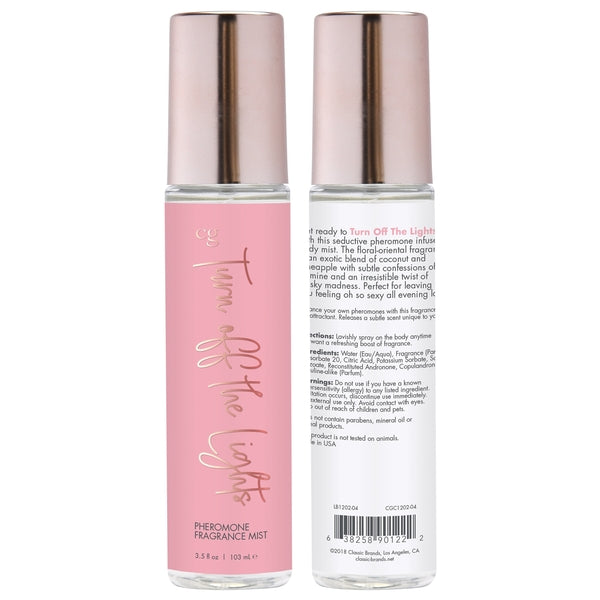 CG Turn Off The Lights Fragrance Body Mist with Pheromones - Floral - Oriental 3.5oz | 103mL