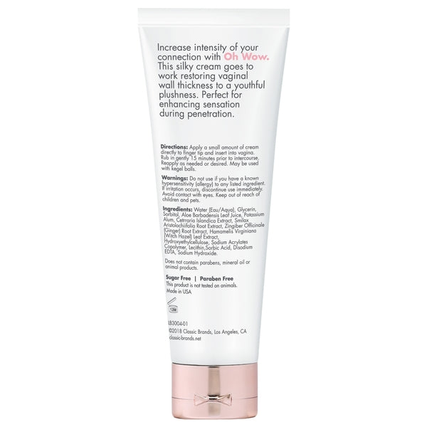 CG Oh Wow Tightening Gel – 1oz tube with pink label, body-safe formula for vaginal tightening and enhanced intimacy.