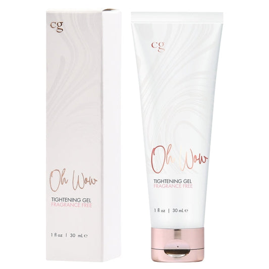 CG Oh Wow Tightening Gel – 1oz tube with pink label, body-safe formula for vaginal tightening and enhanced intimacy.