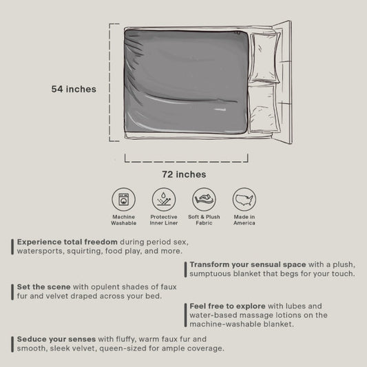 Fasinator Throw - Regular size - Faux Fur  Grey & Black