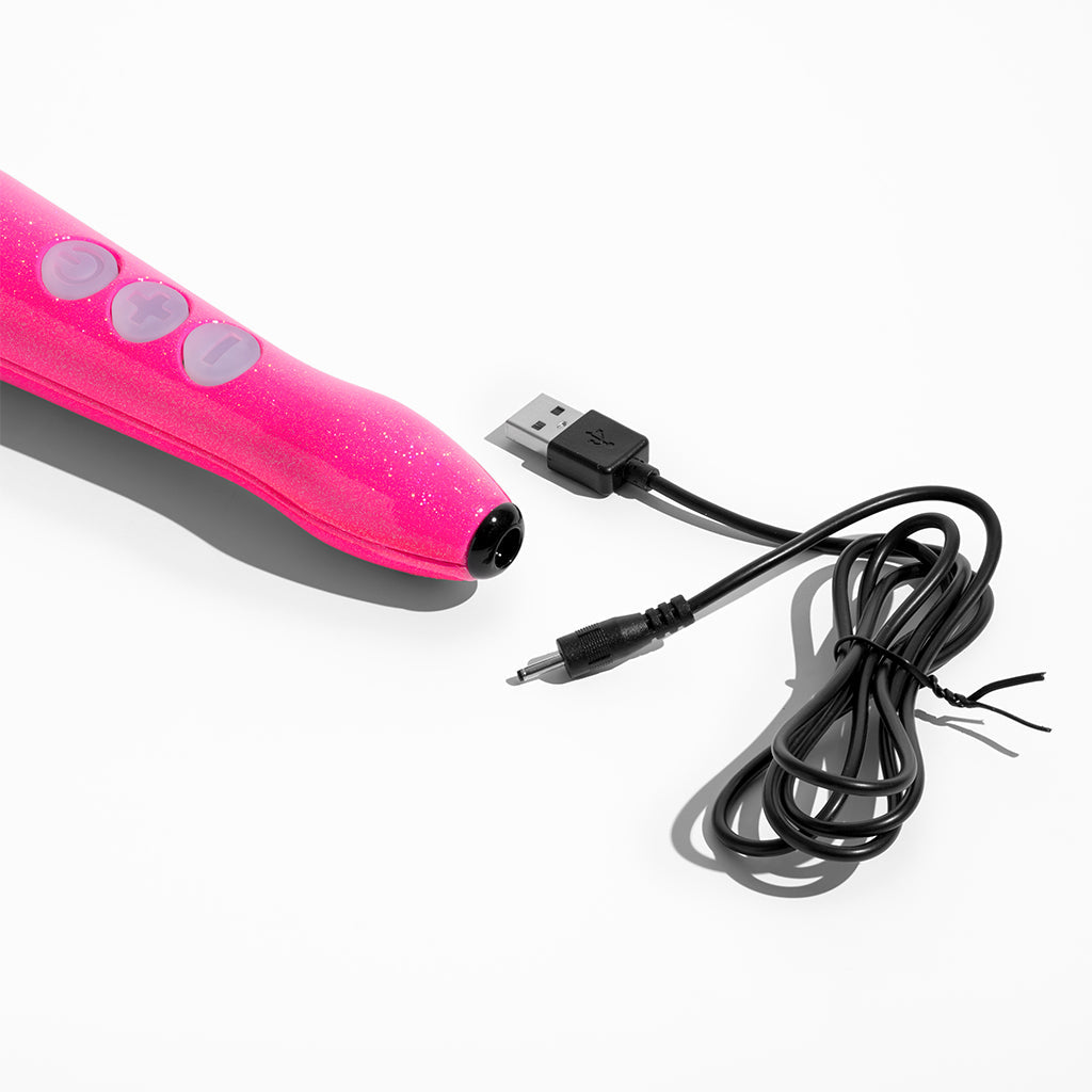 DOXY Die Cast 3R – Hot Pink Breast Cancer Awareness Edition compact rechargeable wand vibrator