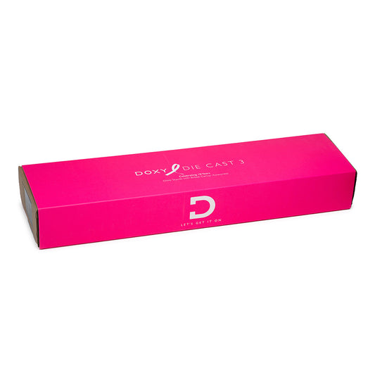 DOXY Die Cast 3 – Hot Pink Edition compact wand vibrator supporting breast cancer awareness