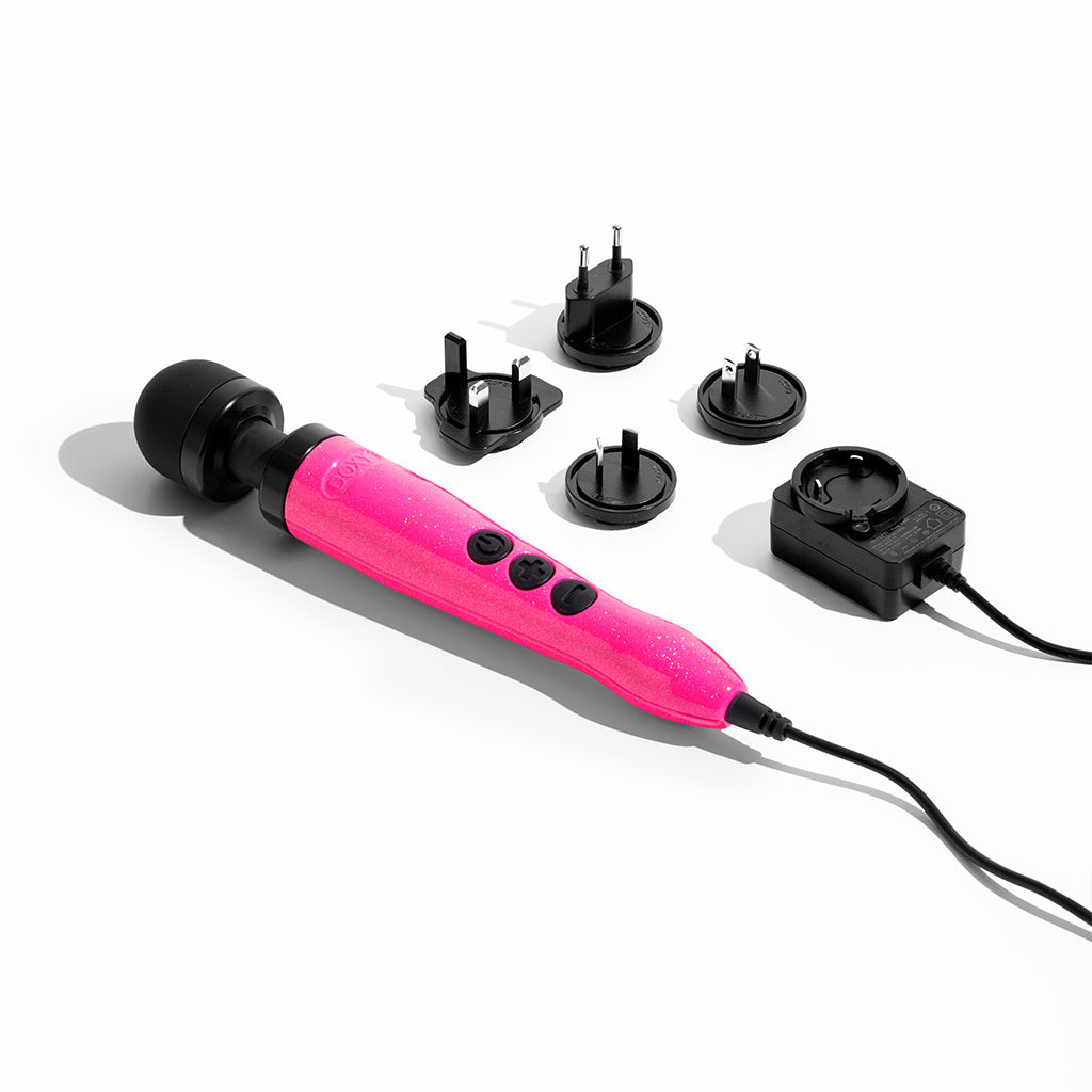 DOXY Die Cast 3 – Hot Pink Edition compact wand vibrator supporting breast cancer awareness
