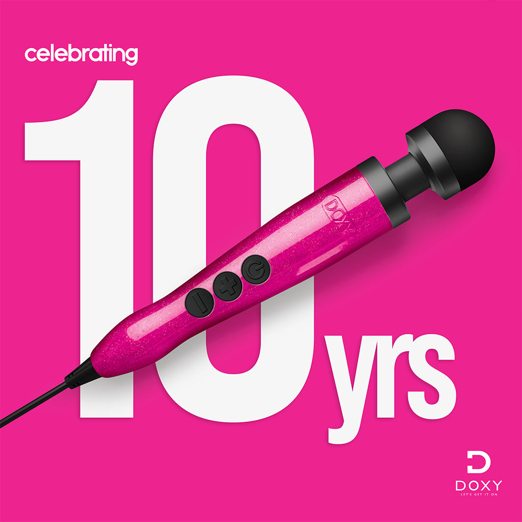 DOXY Die Cast 3 – Hot Pink Edition compact wand vibrator supporting breast cancer awareness