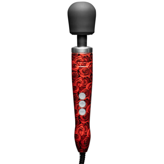 DOXY Die Cast Wand – Roses Edition luxury rose-pattern vibrator with floral finish