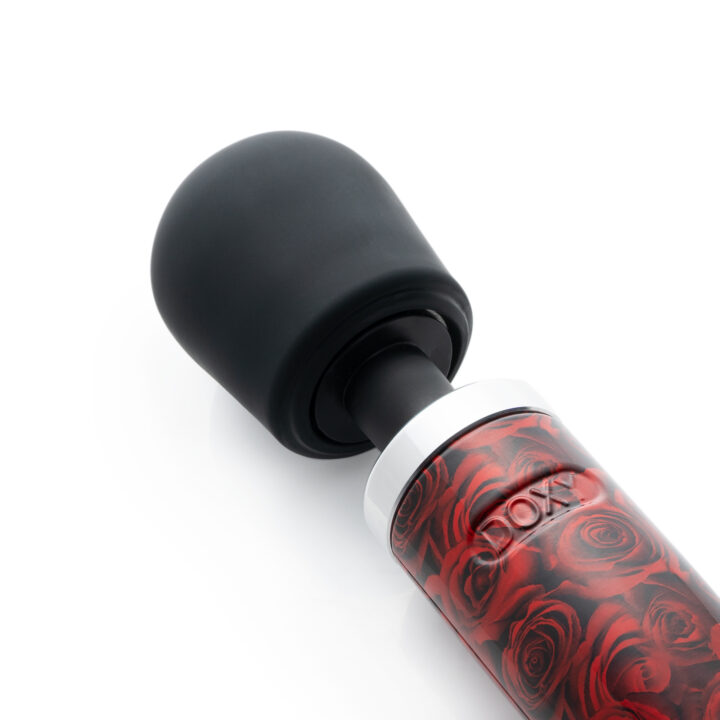 DOXY Die Cast Wand – Roses Edition luxury rose-pattern vibrator with floral finish