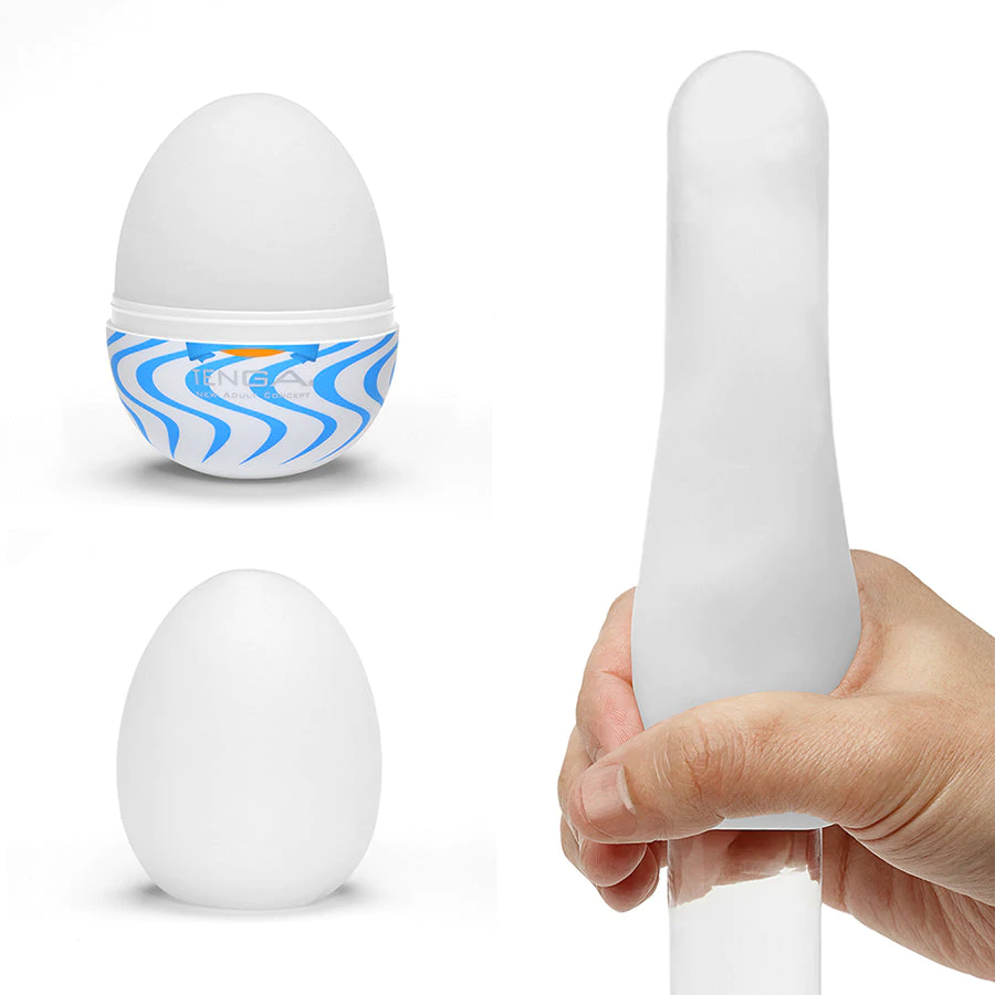 Tenga Egg Wonder Variety 6 Pack – Six disposable elastomer strokers with unique textures and lotion samples