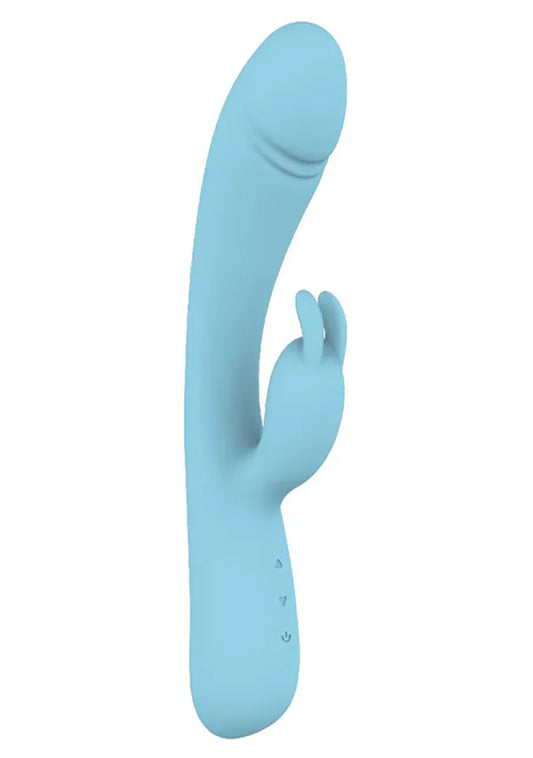 Nasstoys Blaze Heat-Up Bunny – Blue, Dual Motor Heated Vibrator with G-Spot & P-Spot Stimulation