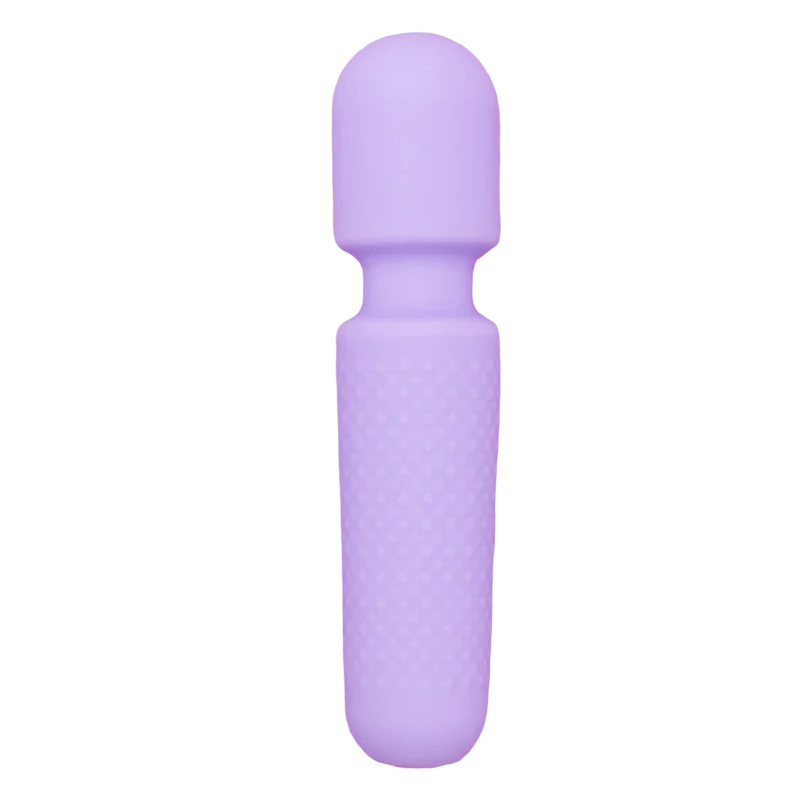 Emojibator Tiny Wand Vibrator front view – lilac compact wand design