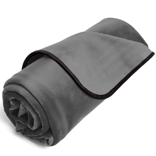 Liberator Fascinator Throw Mini - Grey Microvelvet