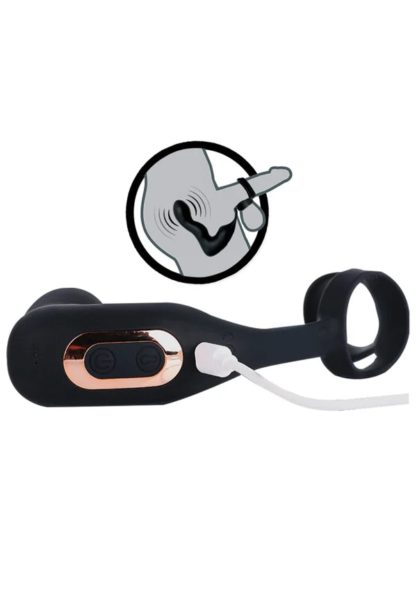 Nasstoys Atomic Inflatable P-Spot Vibe – prostate massager with cock ring and remote