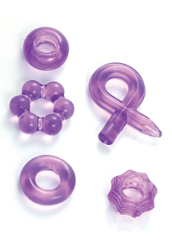 Nasstoys Enhancer Five-Piece Cock Ring Set Purple