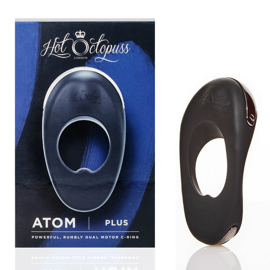 Hot Octopuss Atom Plus Cock Ring – dual-motor vibrating ring in black