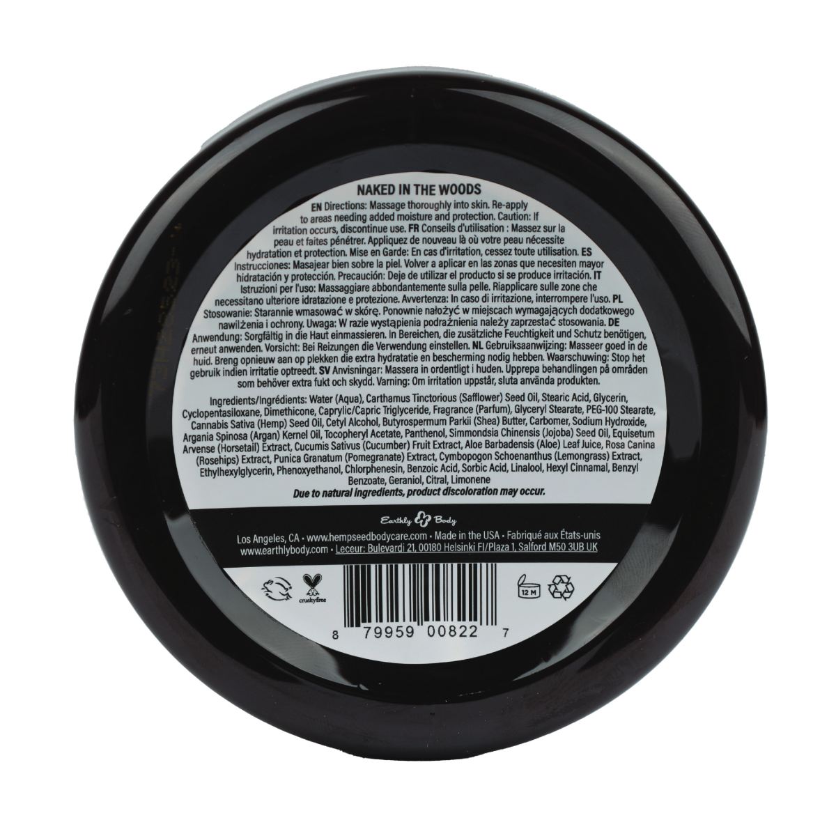 Hemp Seed Skin Butter – Naked in the Woods - 8 oz / 227 g