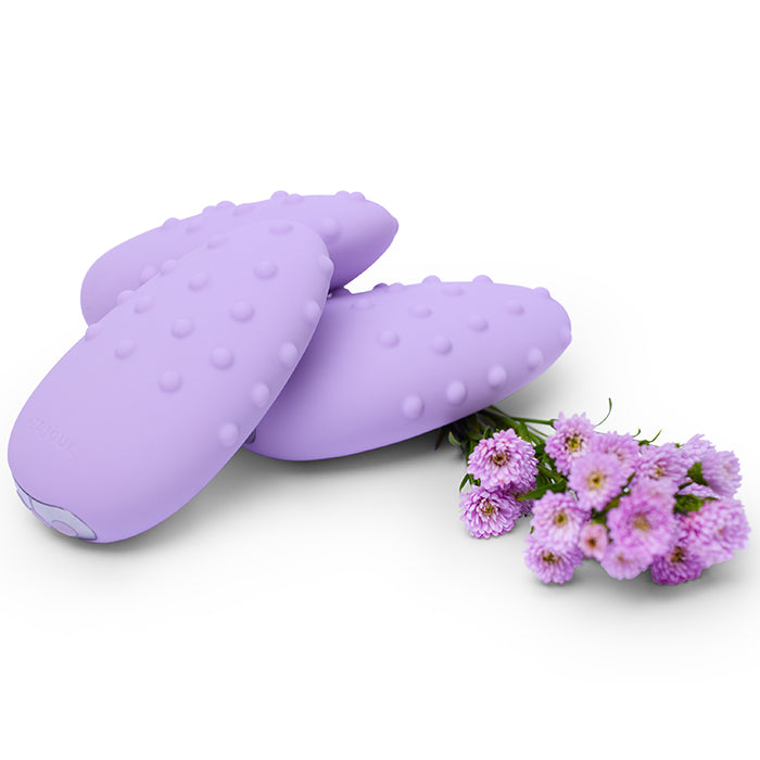 Je Joue Mimi Deux Double Sided Clitoral Vibrator – Lilac front view with dual textures