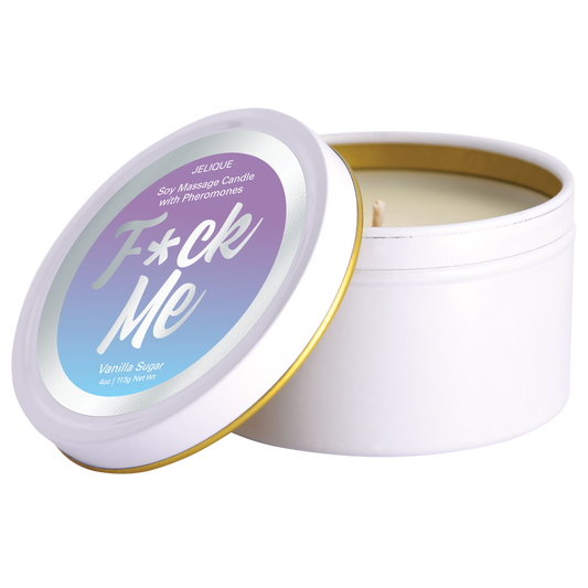 Jelique Vanilla Sugar Soy Massage Candle – Pheromone-Infused Body Oil in a Jar