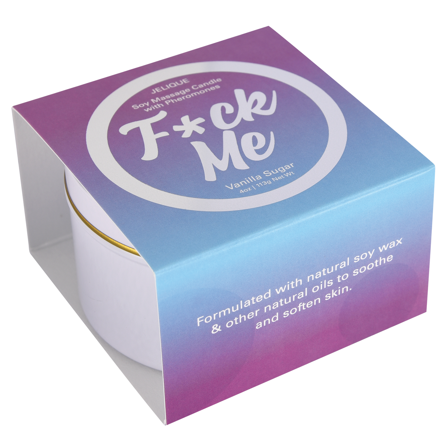 Jelique Vanilla Sugar Soy Massage Candle – Pheromone-Infused Body Oil in a Jar