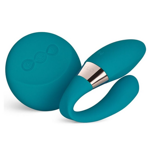 Lelo Tiani Duo Vibrator – Vibrating Couples Massager - Black / Ocean Blue