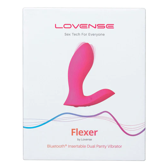 Lovense Flexer Bluetooth Insertable Dual Panty VibratorI - Pink