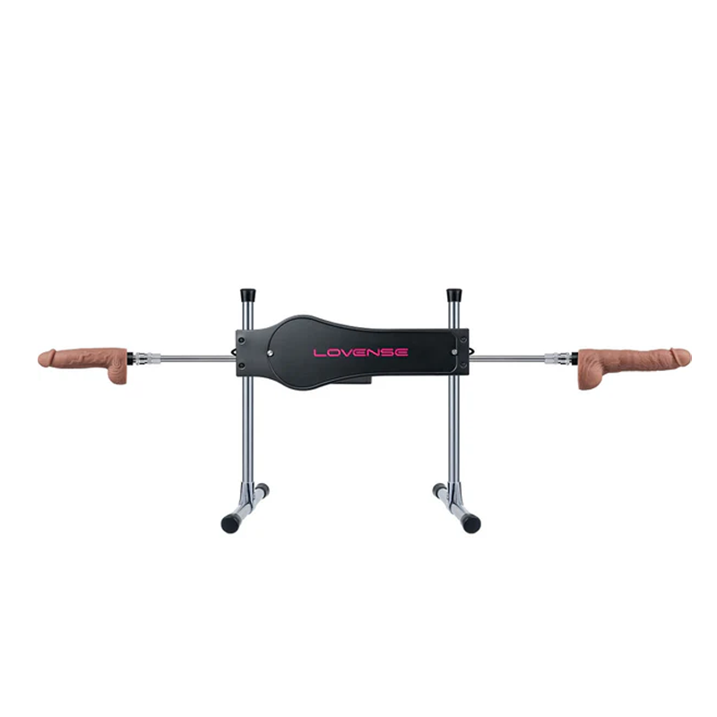 Powerful thrusting sex machine for couples or solo use, includes wired remote