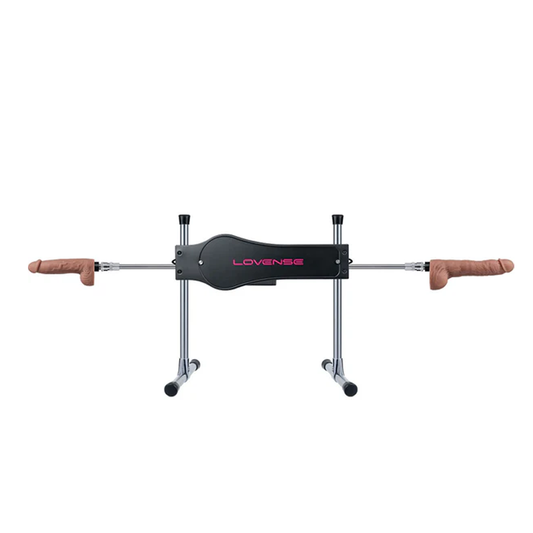 Powerful thrusting sex machine for couples or solo use, includes wired remote