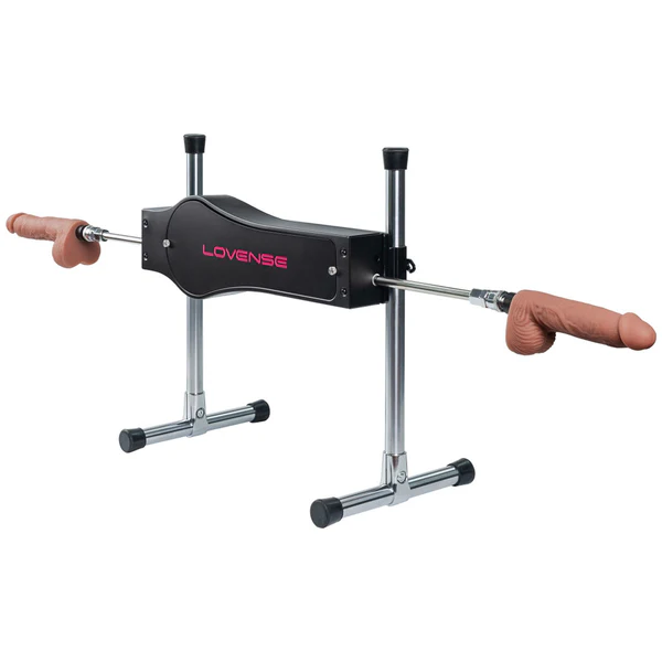 Powerful thrusting sex machine for couples or solo use, includes wired remote