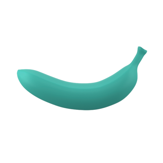 Love to Love Oh Oui Banana Vibrator –  banana-shaped vibrator on neutral background, playful and colorful.