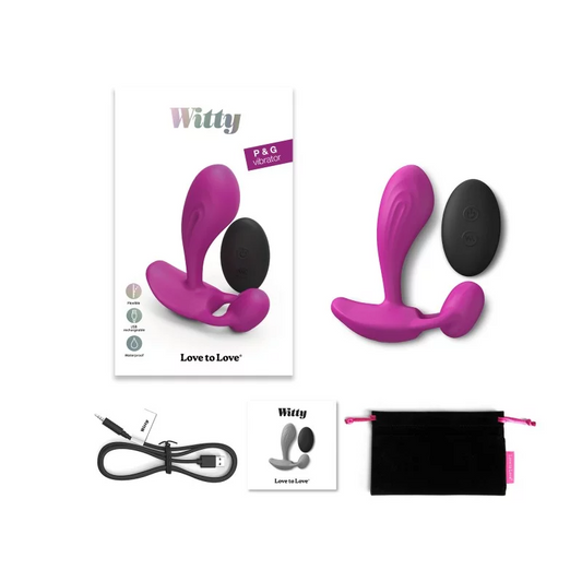 Love To Love Witty P/G-Spot Vibrator – Dual stimulation toy with remote control