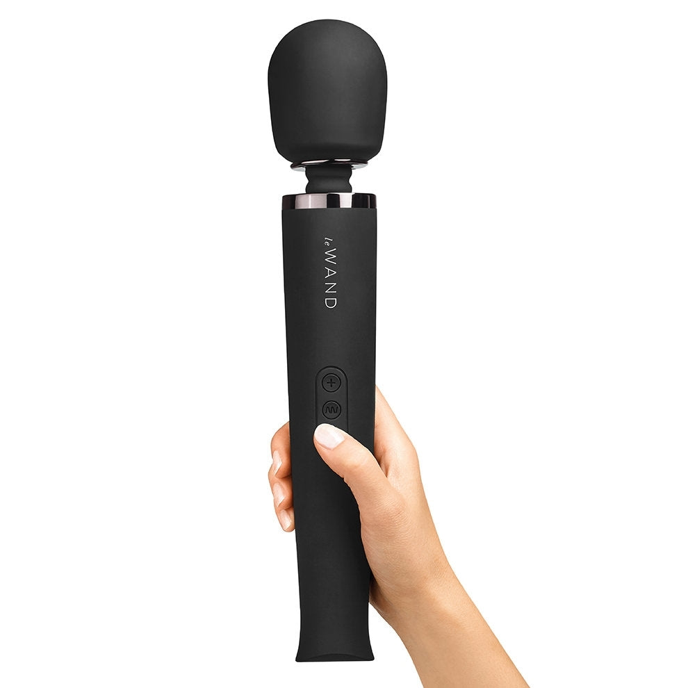Le Wand Rechargeable Vibrating Massager in metallic finish
