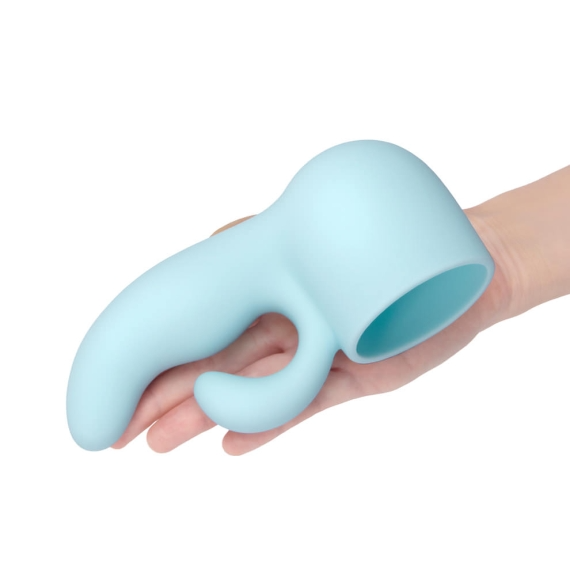 Flexible dual-stimulation attachment for Le Wand massager