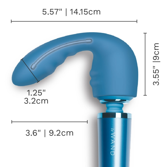 Petite-sized bendable attachment compatible with mini wand massagers
