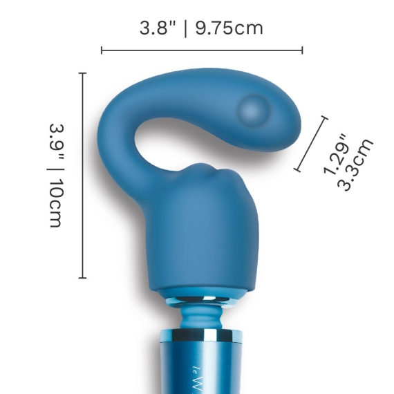 Petite wand attachment for blended G-spot and clitoral stimulation