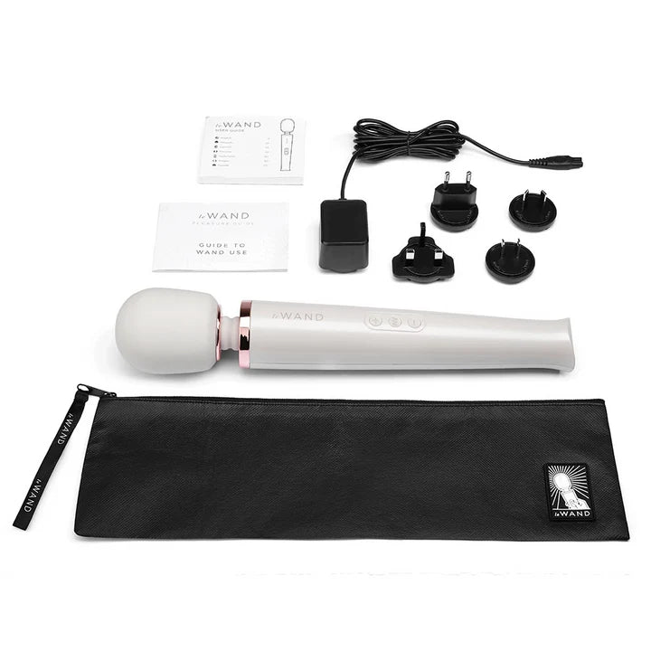 Le Wand Rechargeable Vibrating Massager in metallic finish