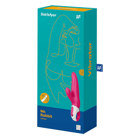 Satisfyer Mr. Rabbit Pink Vibrator – Dual motor silicone vibrator with flexible shaft and clitoral stimulator