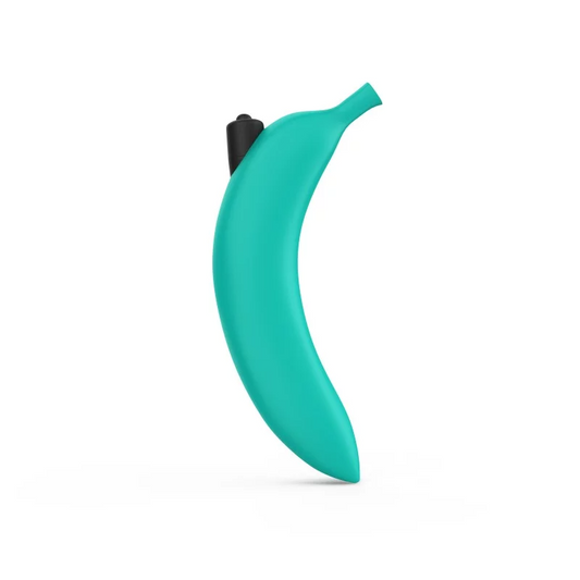 Love to Love Oh Oui Banana Vibrator –  banana-shaped vibrator on neutral background, playful and colorful.