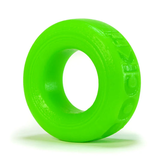 Green wheel with tread pattern on a white background
