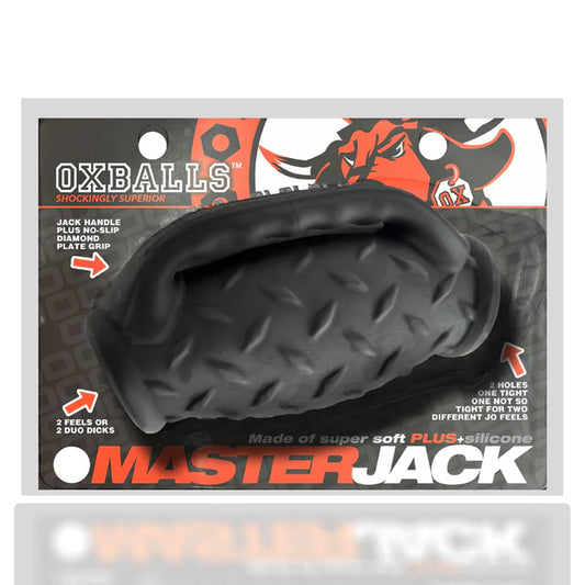 Oxballs Masterjack – Handle Grip Dual-Entry Stroker in Plus+SILICONE™