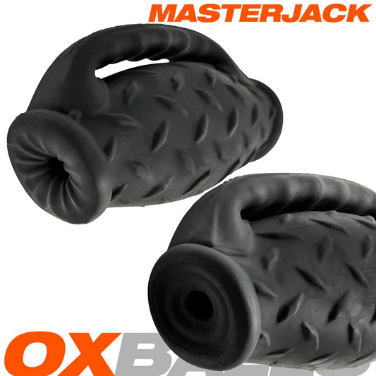 Oxballs Masterjack – Handle Grip Dual-Entry Stroker in Plus+SILICONE™