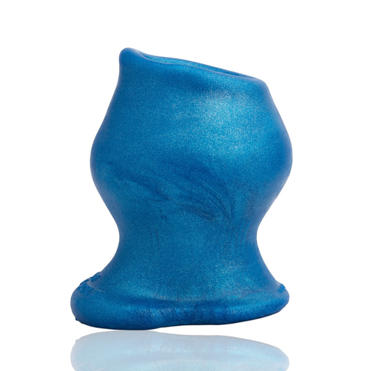 Oxballs Pighole Morph Silicone Plug - BLUEBALLS METALLIC