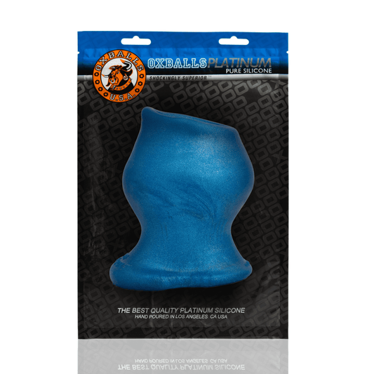 Oxballs Pighole Morph Silicone Plug - BLUEBALLS METALLIC