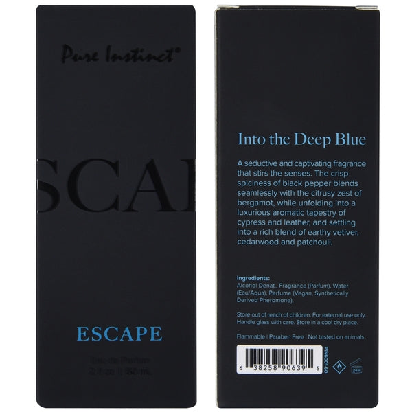 Pure Instinct Escape – Men's Collection Pheromone Perfume - 2oz / 60ml)
