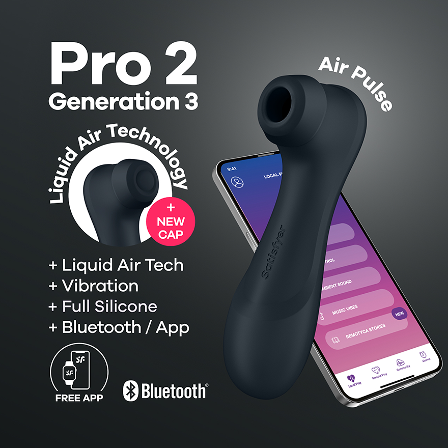 Satisfyer Pro 2 Generation 3 Air Pulse Vibrators - Dark Grey
