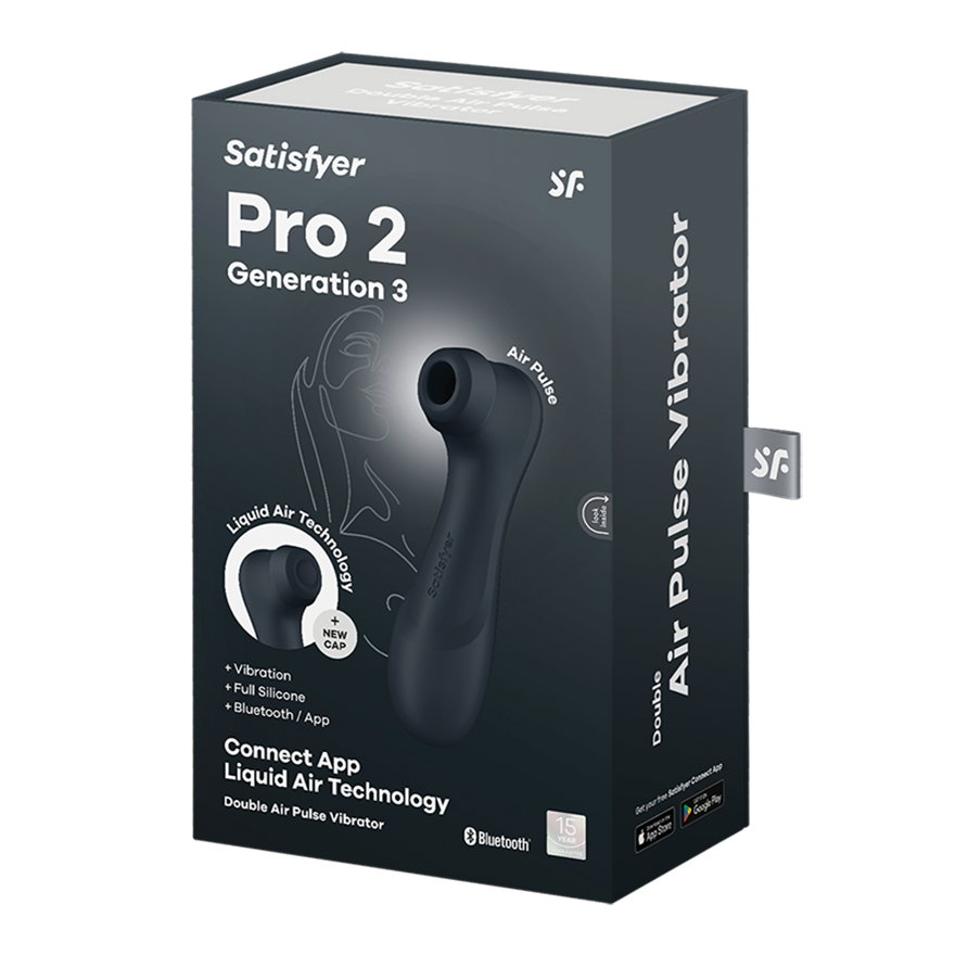 Satisfyer Pro 2 Generation 3 Air Pulse Vibrators - Dark Grey