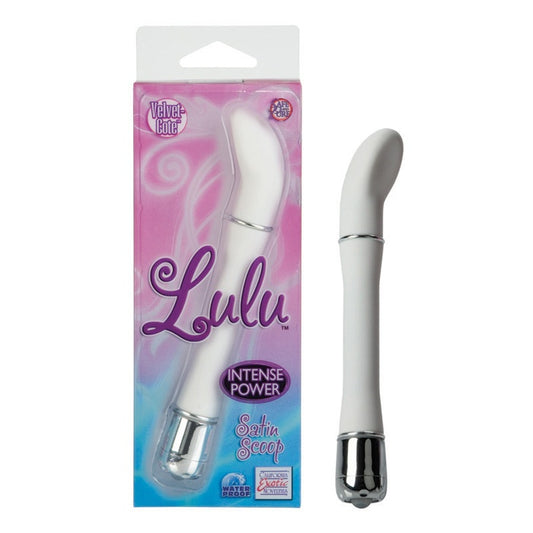 CalExotics Lulu Satin Scoop – White Compact 2-Speed Vibrator | PurpleNight.ca