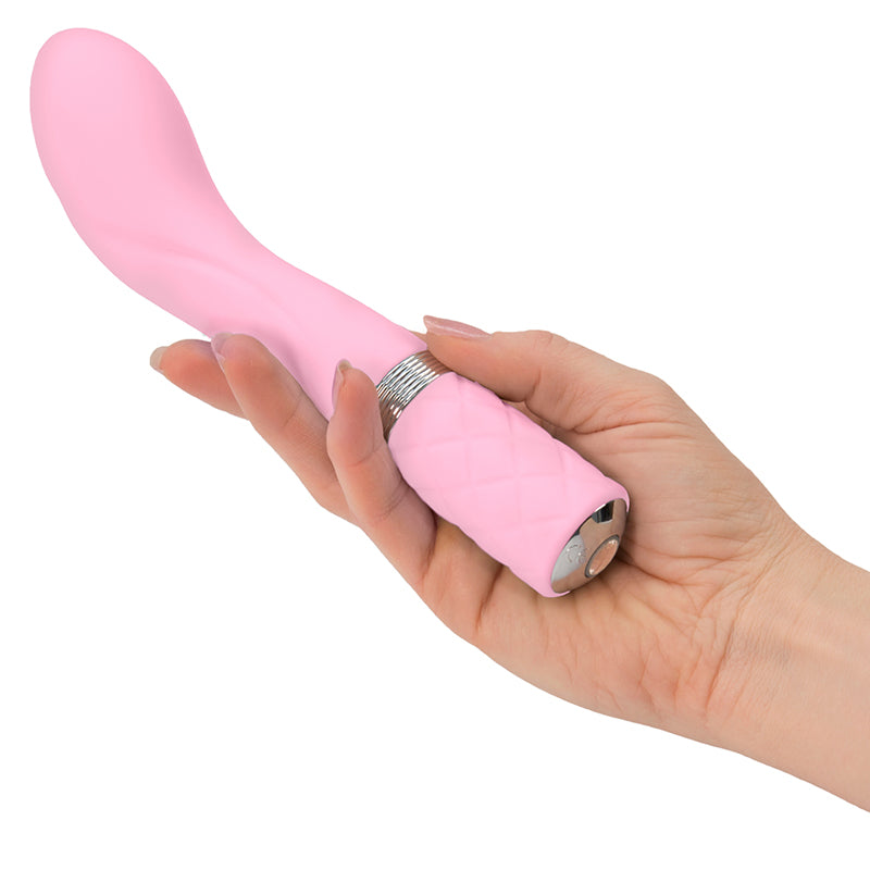BMS Pillow Talk Sassy G-Spot Vibrator – Blue Silicone with Swarovski Crystal