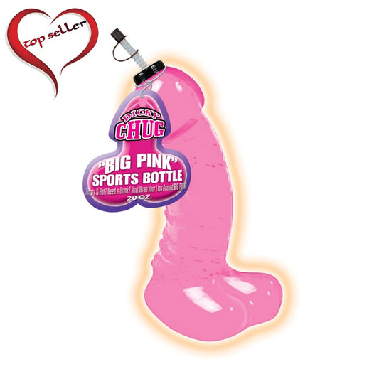 Hott Products Dicky Chug Big Black Penis-Shaped Sports Bottle – 20oz Party Gag Gift